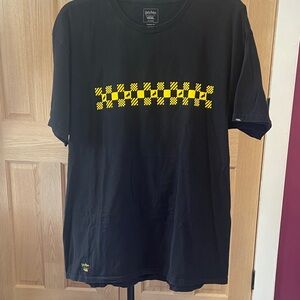 Vans Black Tee with Harry Potter Hufflepuff logo